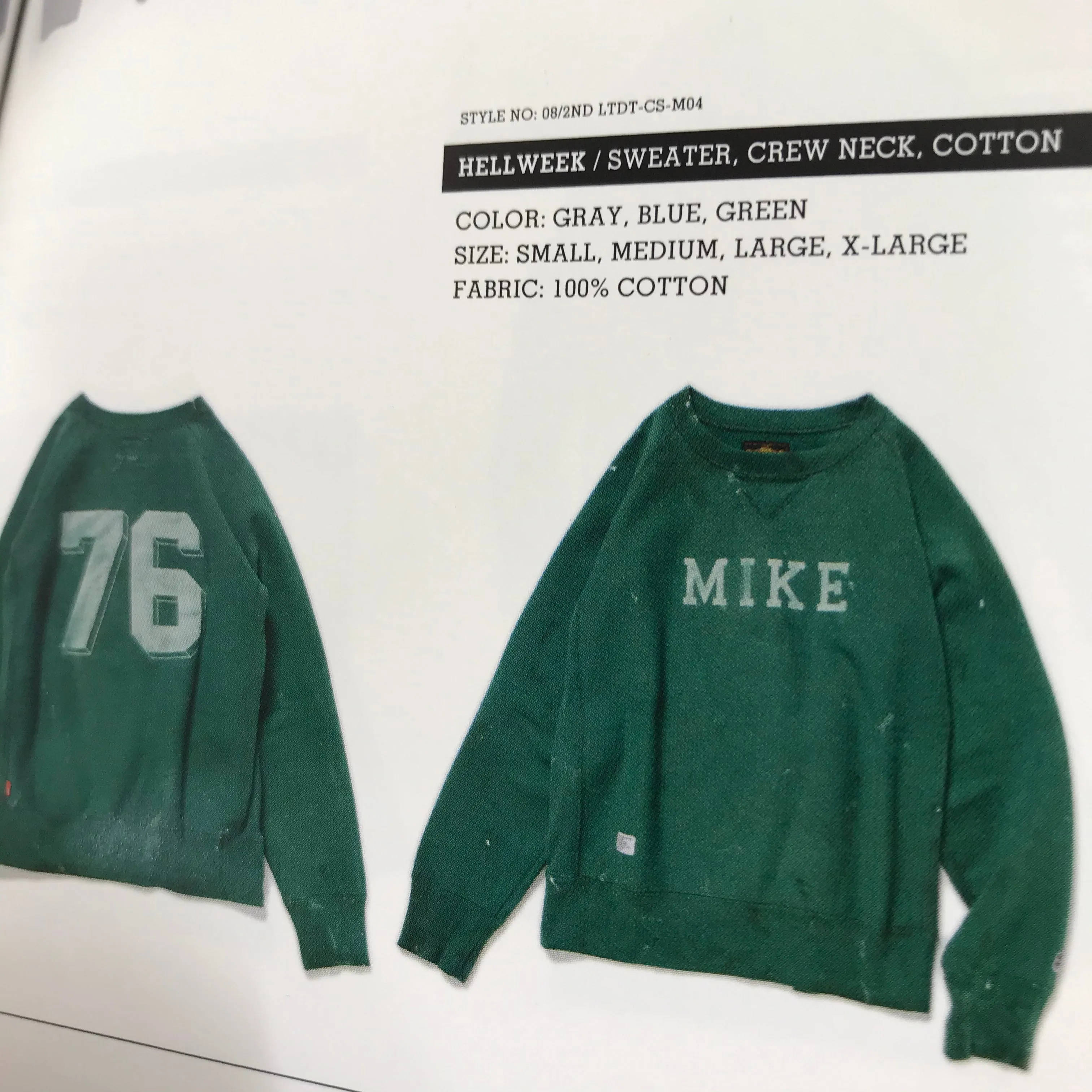 [L] WTaps 08AW Red Dawn Hell Week Crewneck Sweatshirt