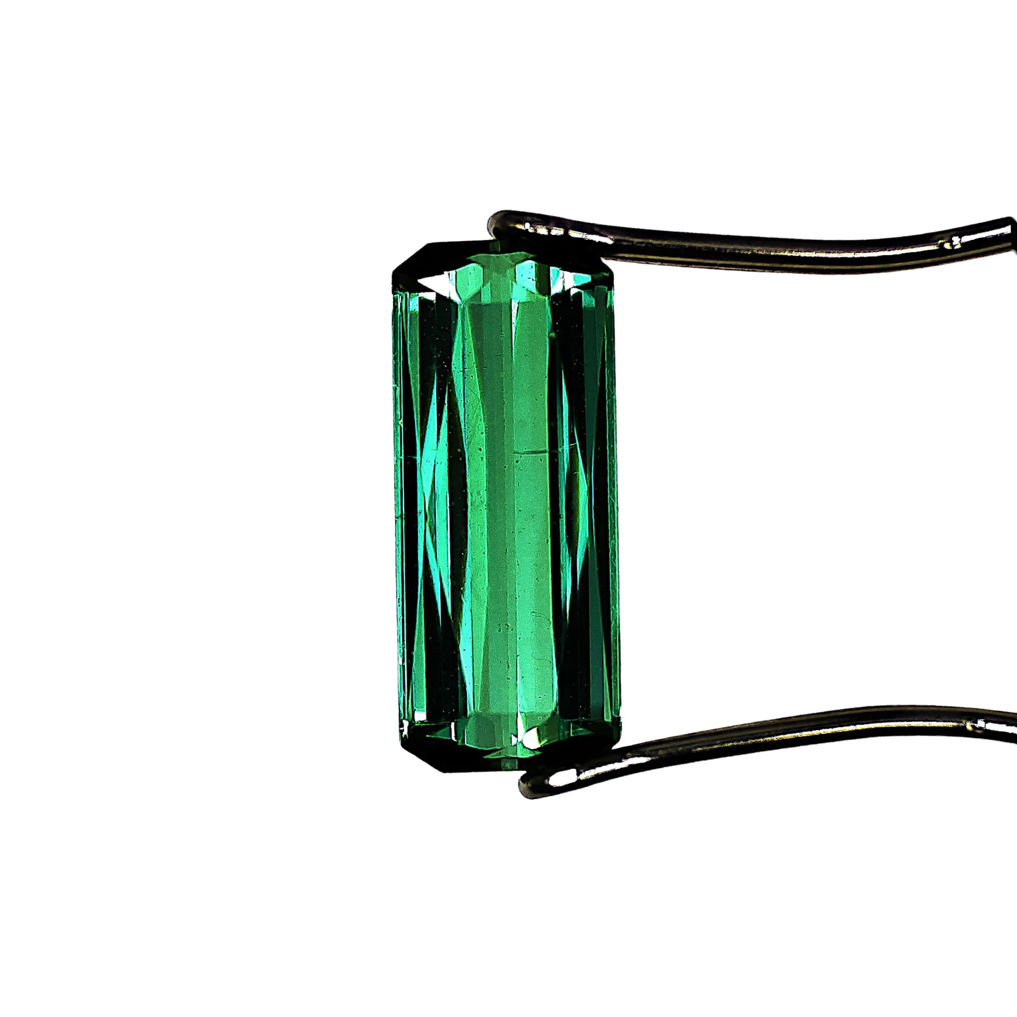 Lagoon Green Tourmaline, 1.85ct Rectangular Step Cut