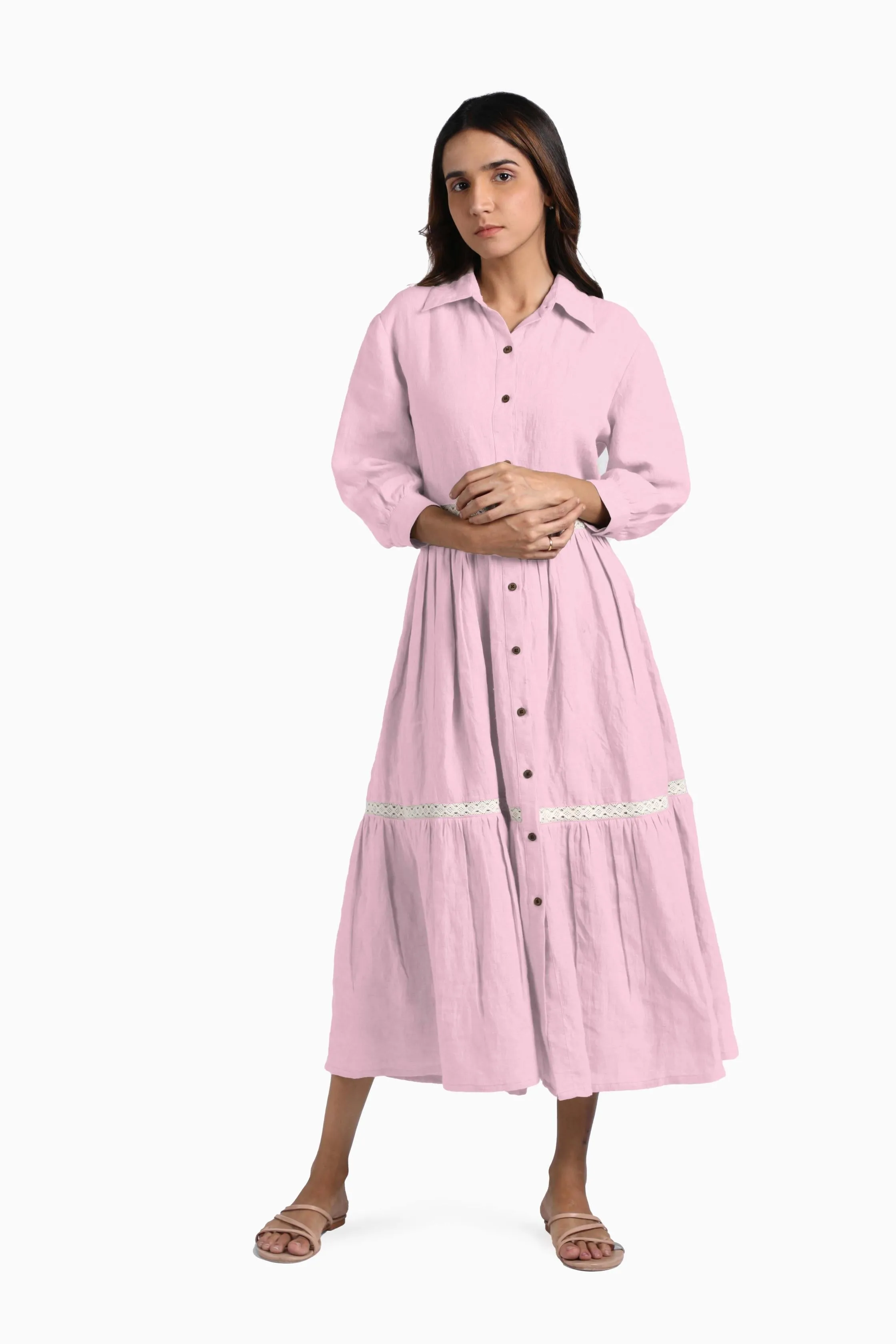 Linen Ariel Maxi Dress-Muted Mocha