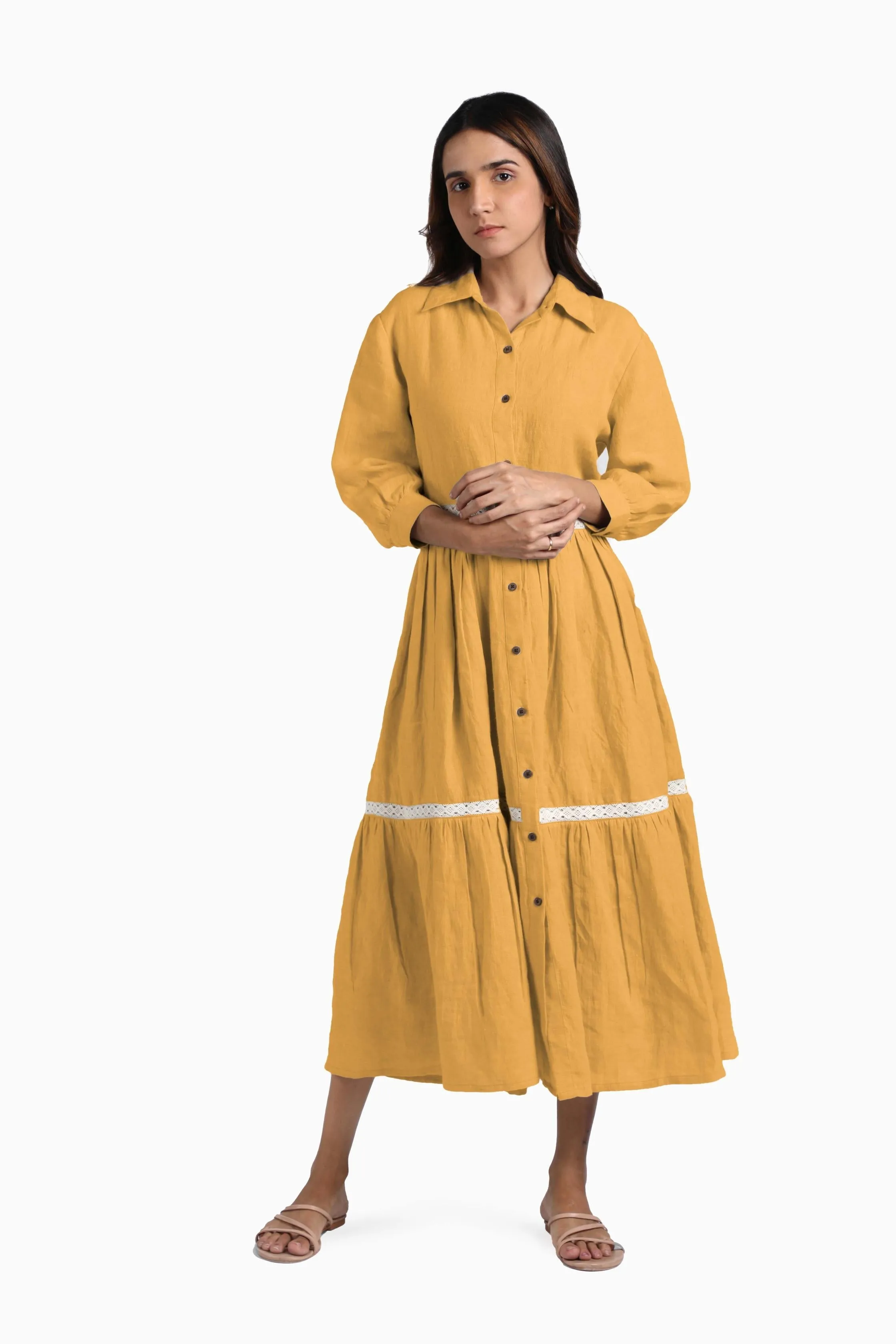 Linen Ariel Maxi Dress-Muted Mocha