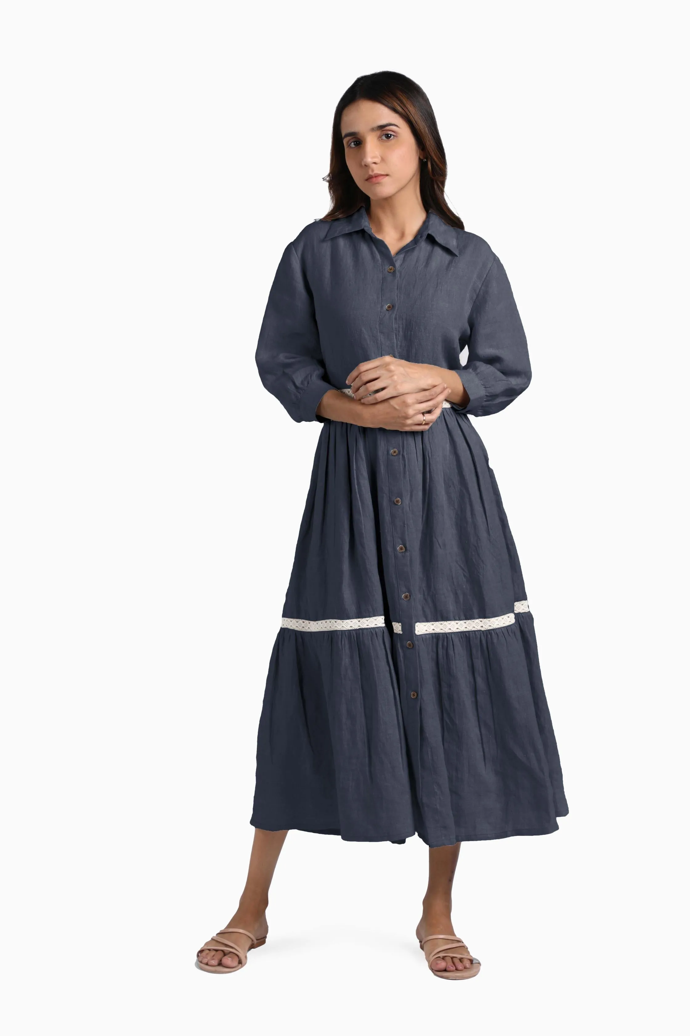 Linen Ariel Maxi Dress-Muted Mocha
