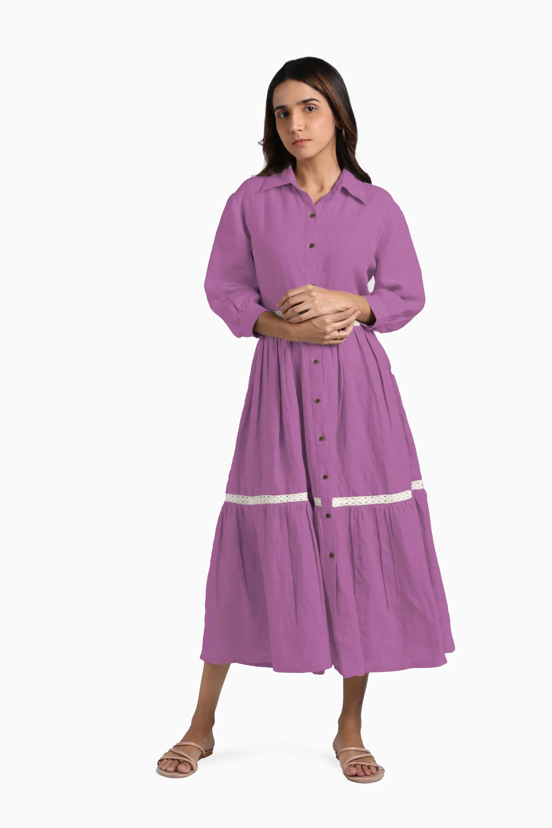 Linen Ariel Maxi Dress-Muted Mocha