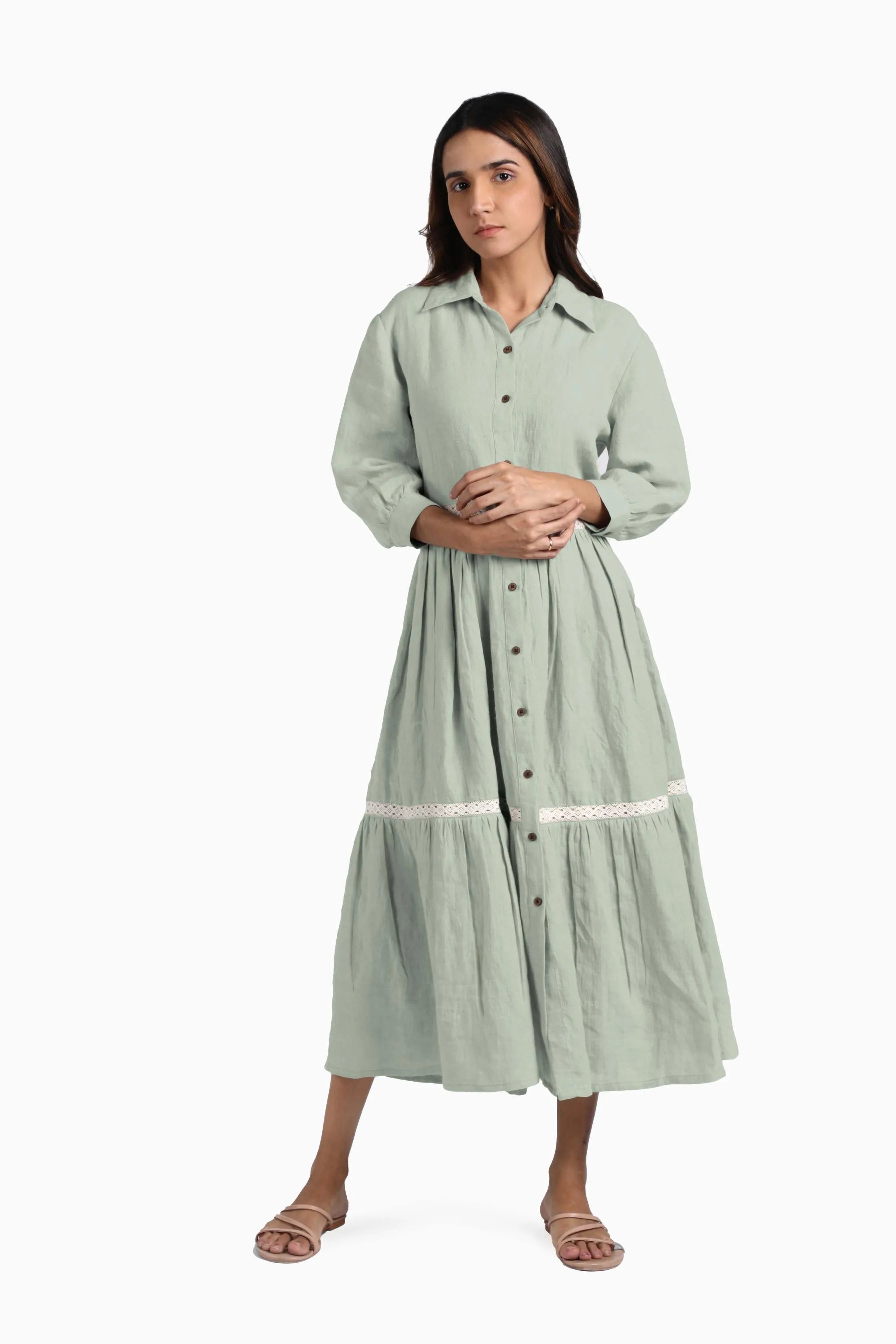 Linen Ariel Maxi Dress-Muted Mocha