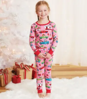 Little Blue House Pj's - Pink Retro Christmas - 8