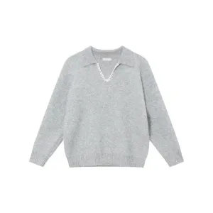 Loose Fit Lapel Sweater