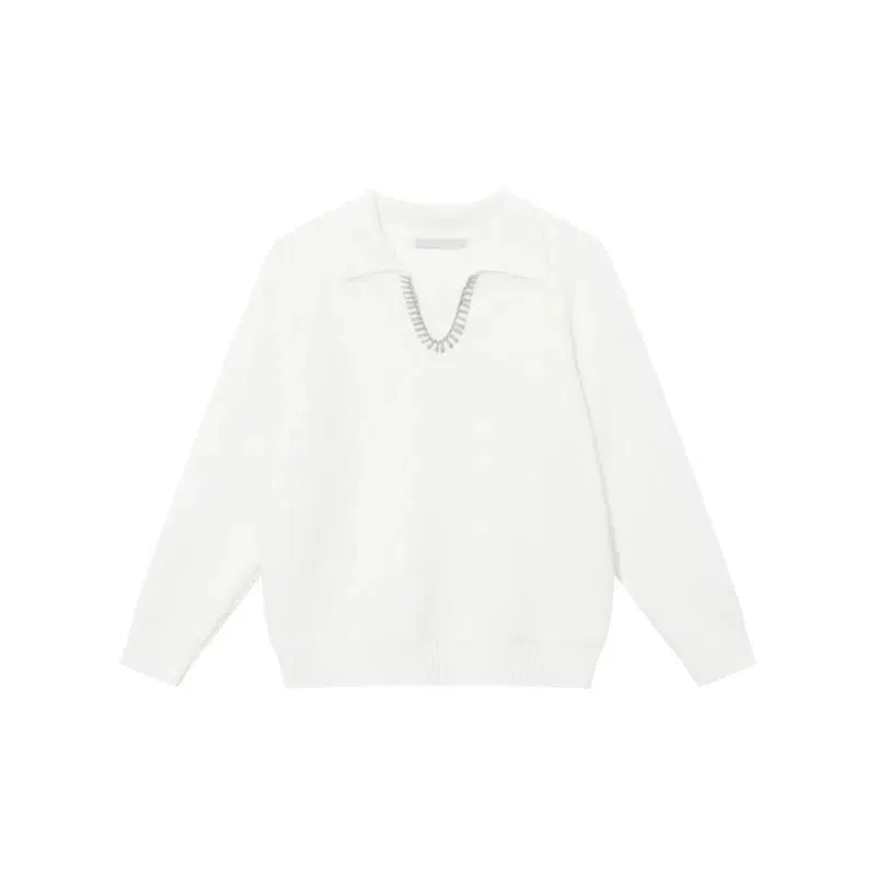 Loose Fit Lapel Sweater