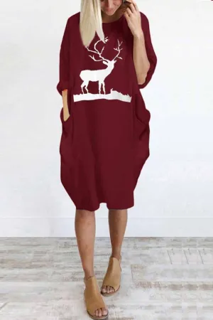 Loose Print Dress