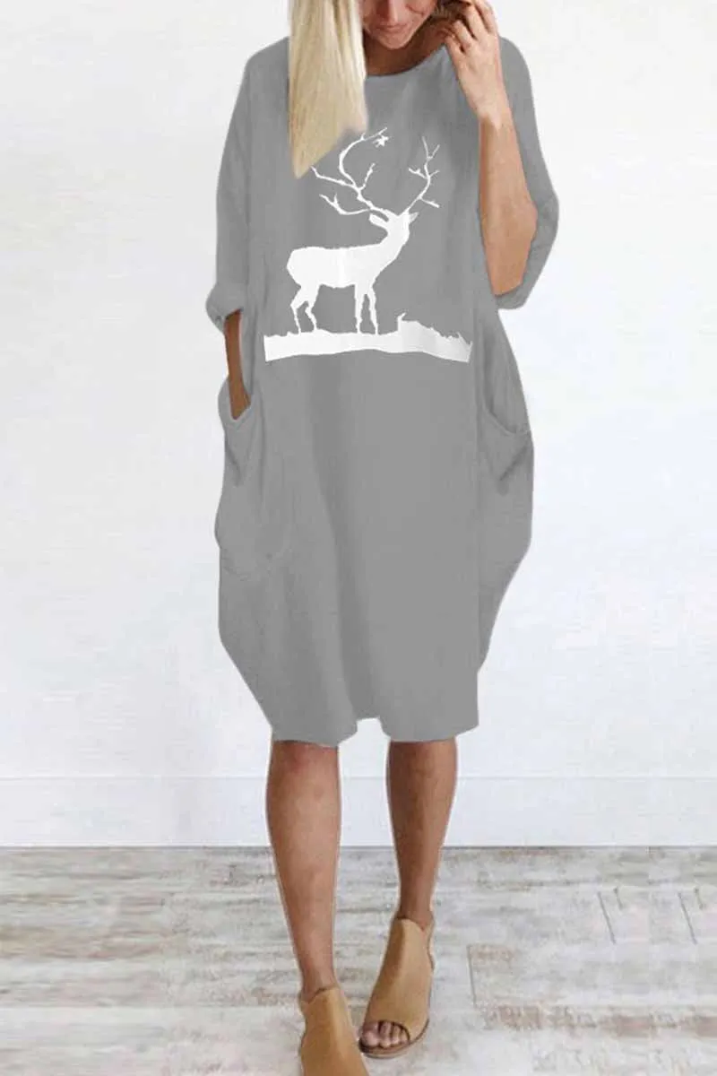 Loose Print Dress