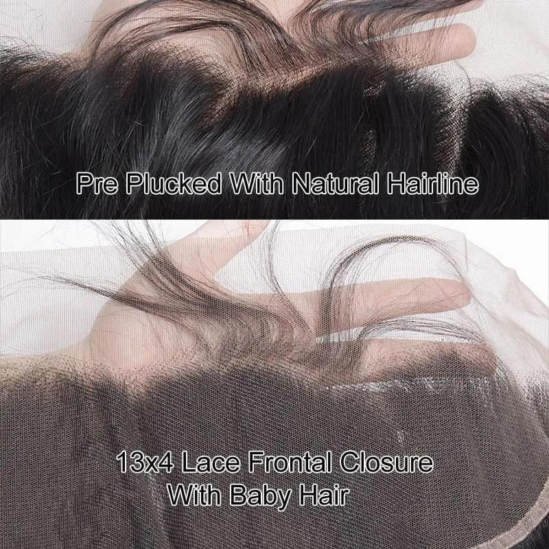 Loose Wave Bundles and a 13x4 Frontal Brazilian Unprocessed Virgin Human Hair