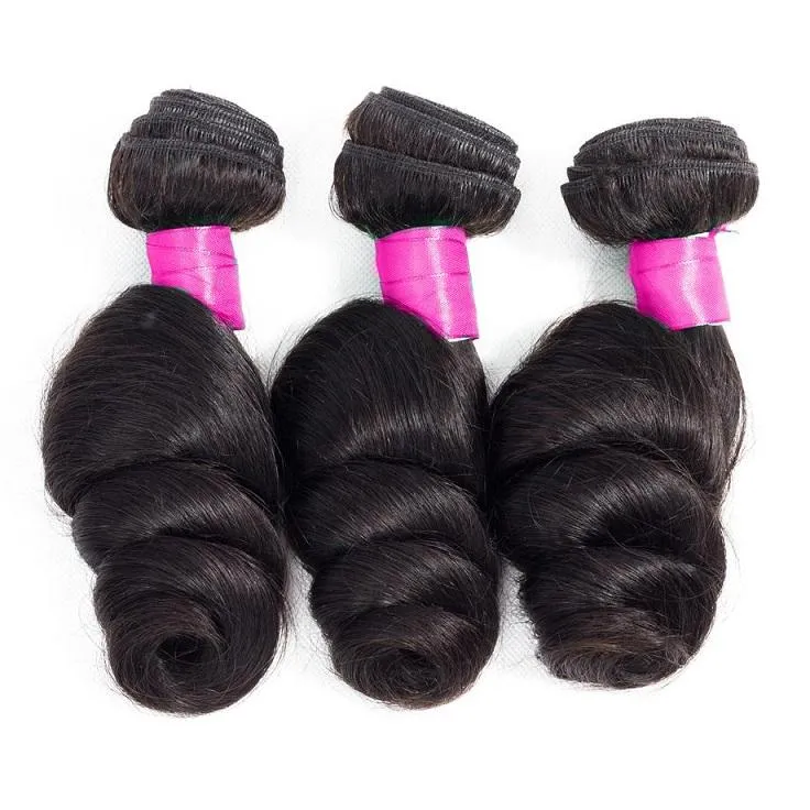 Loose Wave Hair 4 Bundles Brazilian Hair Weave Bundles 100% Remy Human Hair Extension MYLOCKME