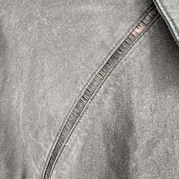 Lululemon Over The Top Moto Jacket Black Size 6 Full Zip Asymmetrical Breathable