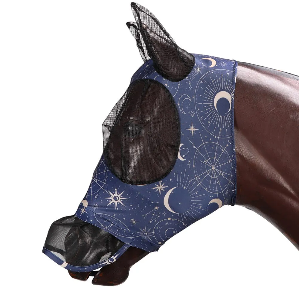 Lycra Pull On Fly Mask with Skirt Cellestial Star