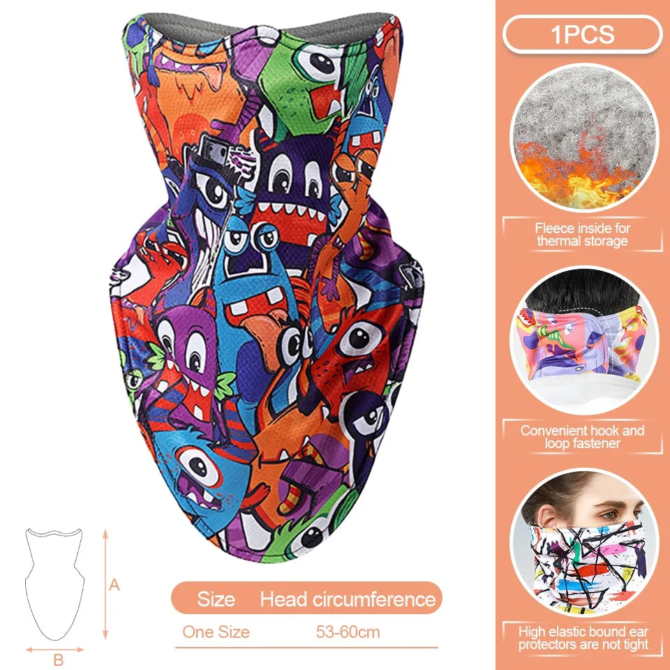 Men Women Fishing face Mask Warmth Fabric Breathable Mesh Windproof dust sun protection