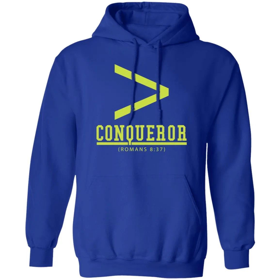More Than a Conqueror Royal Blue (Neon) Hoodie