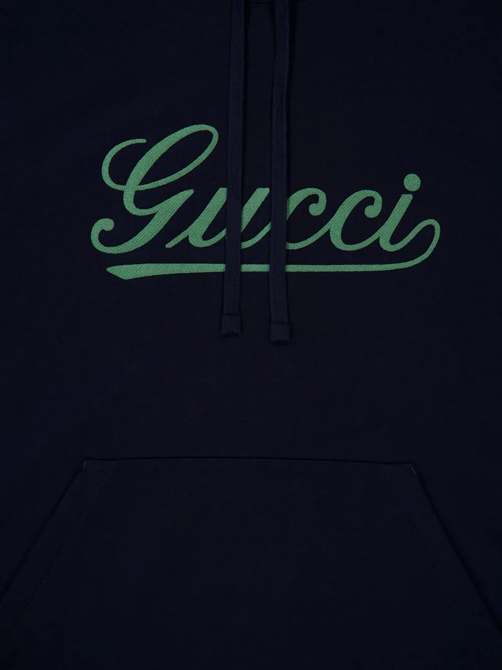 Navy Blue Cotton jersey hooded sweatshirt