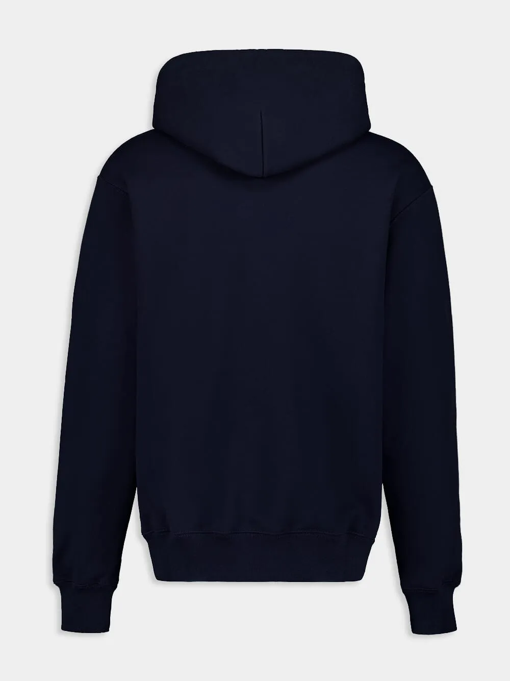 Navy Blue Cotton jersey hooded sweatshirt