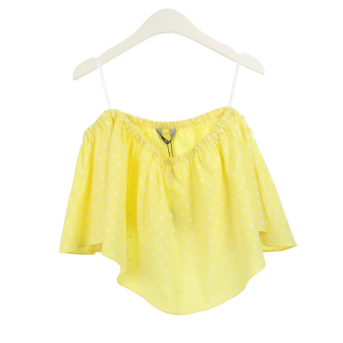 NEW Summer Fashion Trend Women's Smock Top Off Shoulder Brief Ruffles Girl's PETITE Structured Bardot Short Blouse