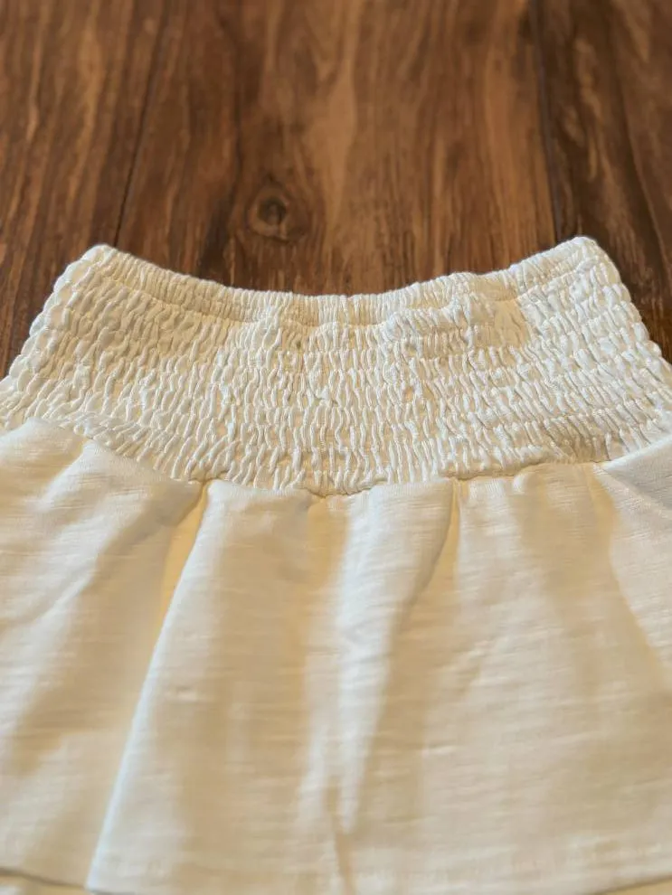 Nora Ivory Skort – Twirl-Ready Comfort with Built-In Shorts