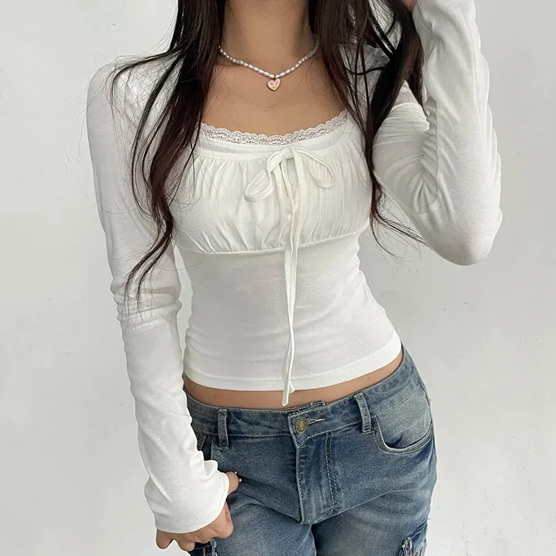 Obsidian Phoenix Women's Luxury Bandage Square Collar Crop Top