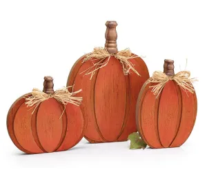 Orange Layered Wood Pumpkins