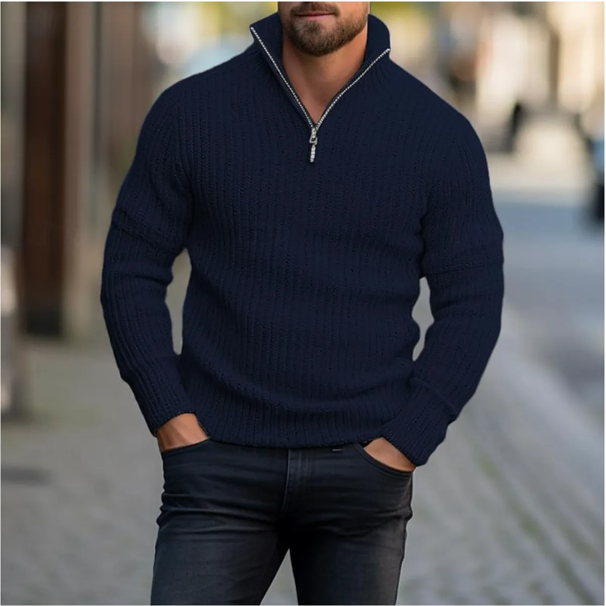 Peter | Zip-Up Sweater for Fall & Winter