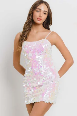 Pink Classic Big Sequins Stap Dress 10/11/24 9093