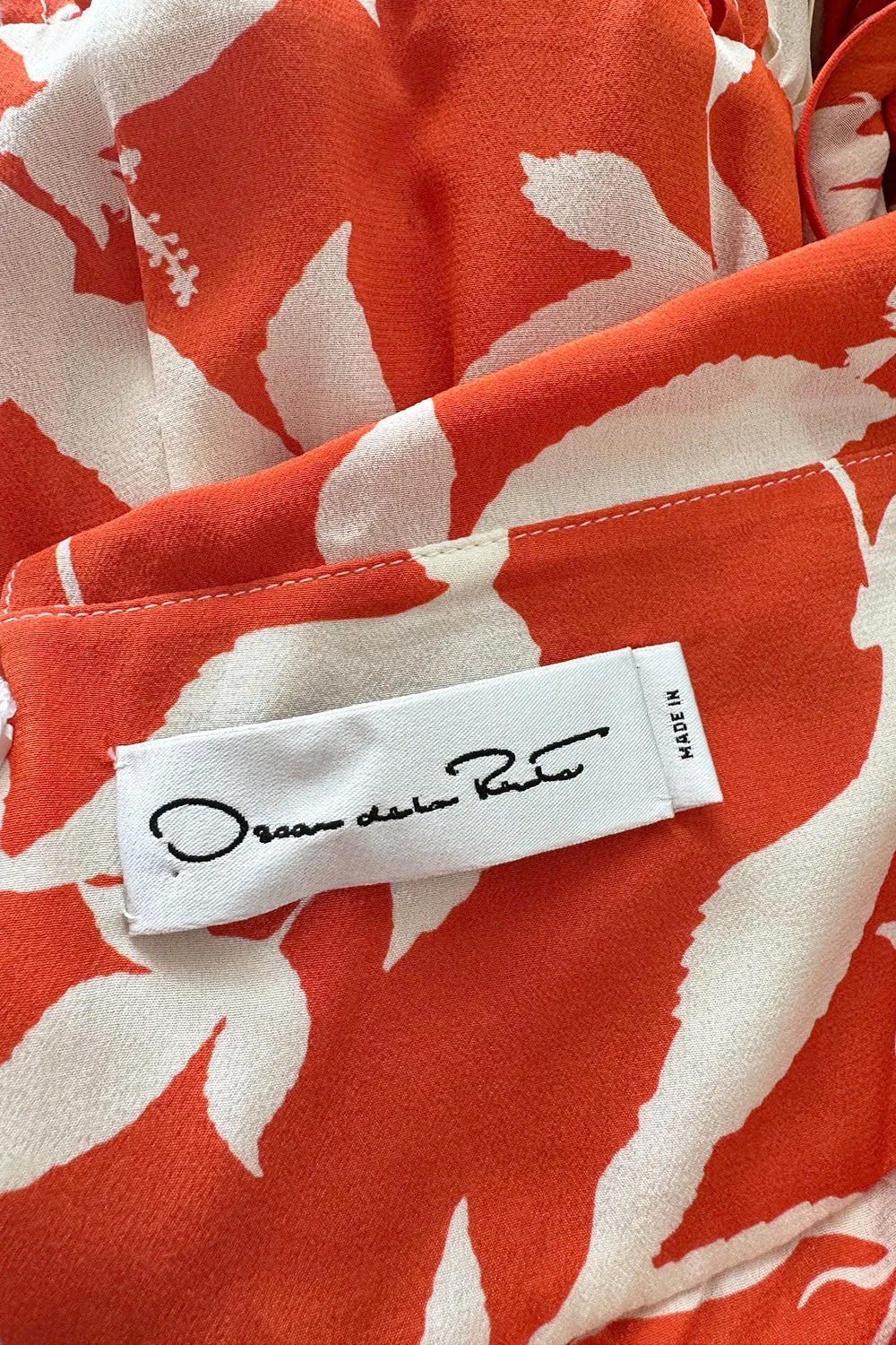 Prettiest Spring 2020 Oscar de la Renta by Laura Kim & Fernando Garcia Silk Print Halter Dress