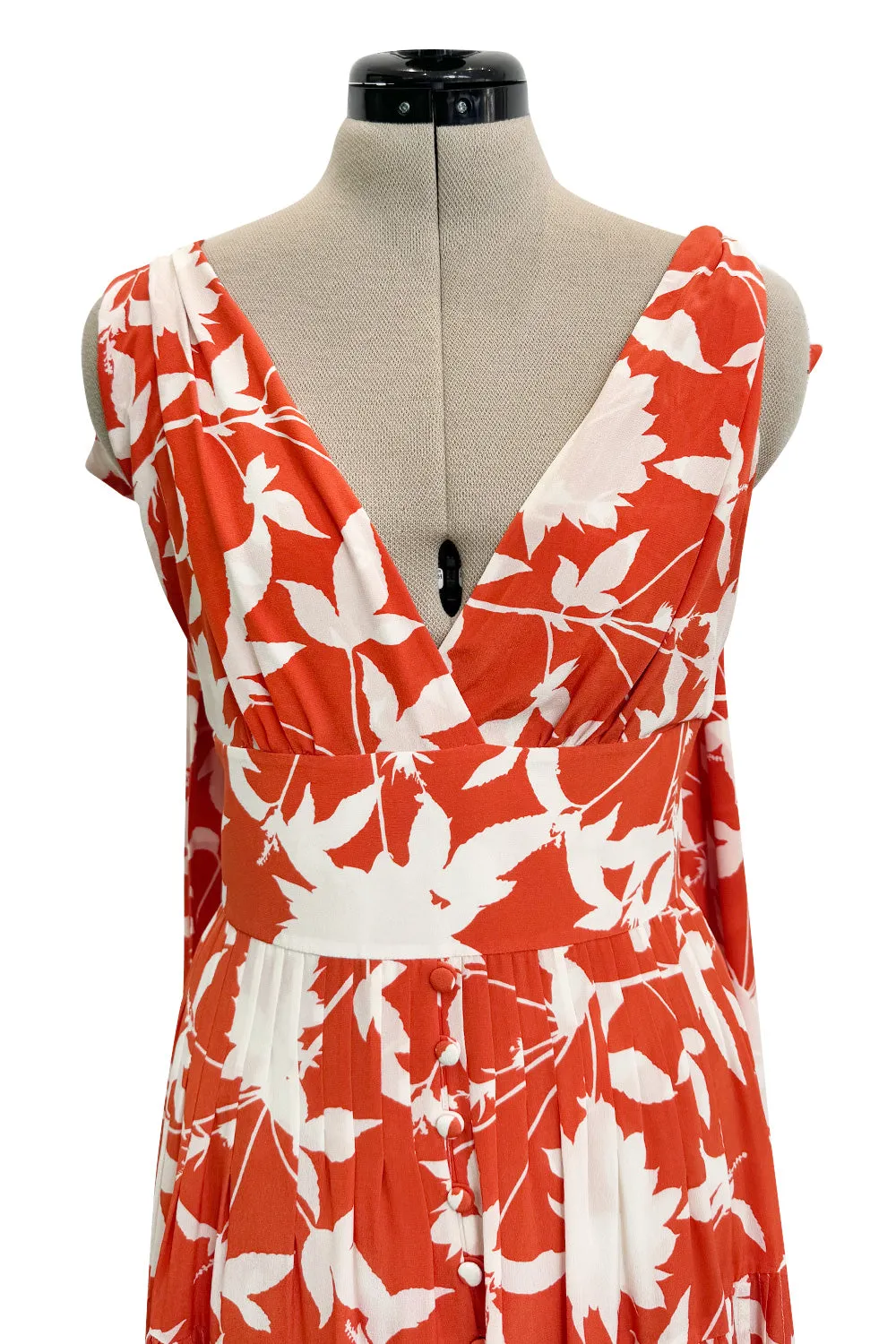 Prettiest Spring 2020 Oscar de la Renta by Laura Kim & Fernando Garcia Silk Print Halter Dress
