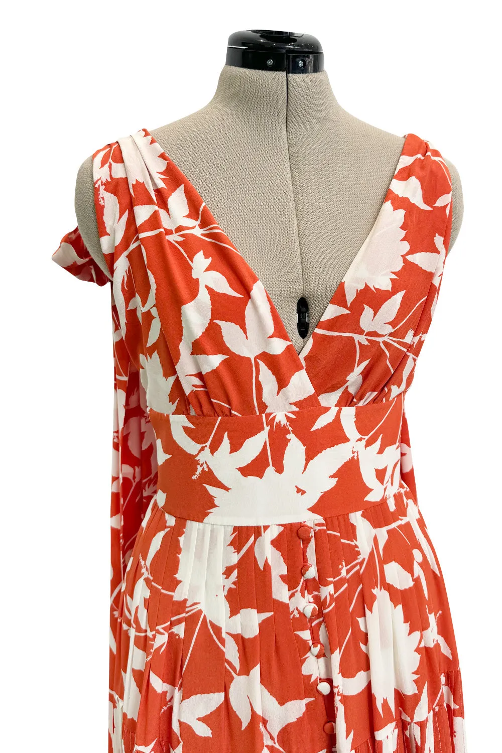Prettiest Spring 2020 Oscar de la Renta by Laura Kim & Fernando Garcia Silk Print Halter Dress