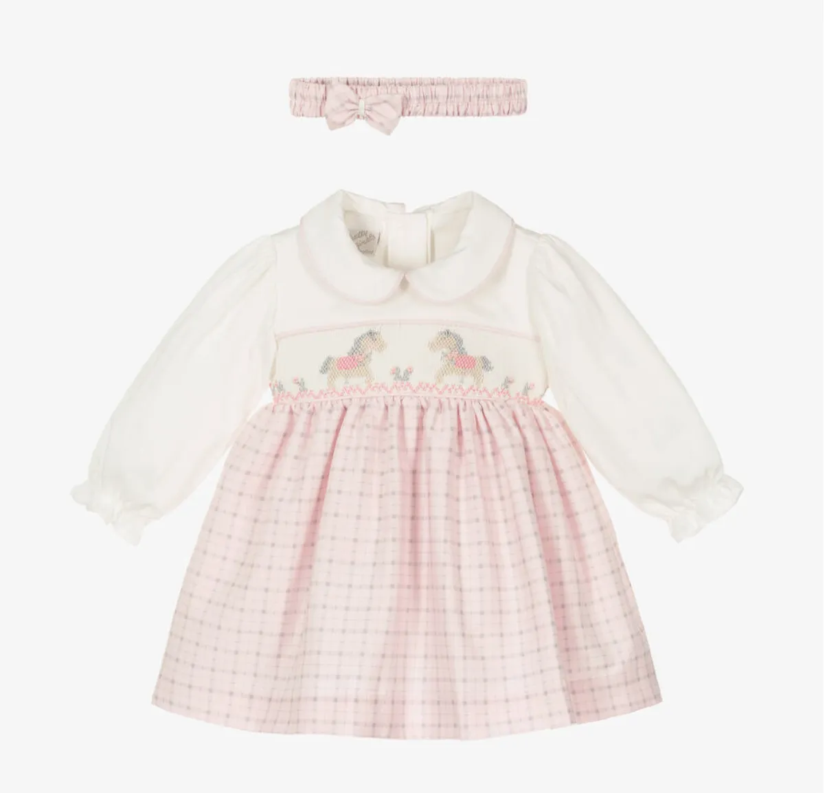Pretty Originals Pink Smocked Dress Set