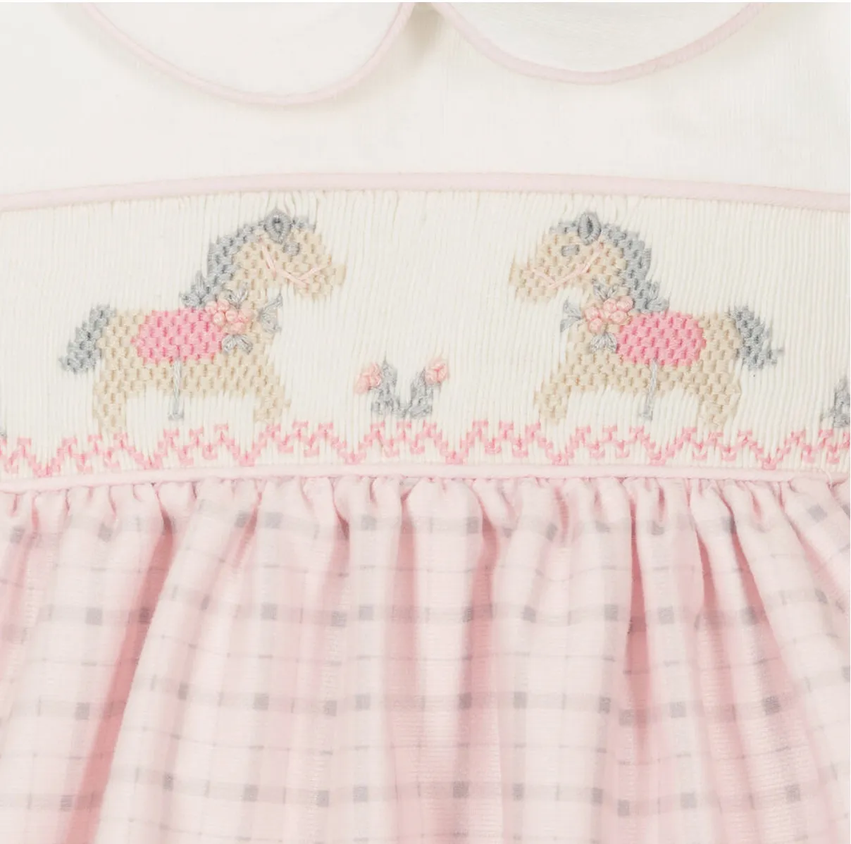 Pretty Originals Pink Smocked Dress Set