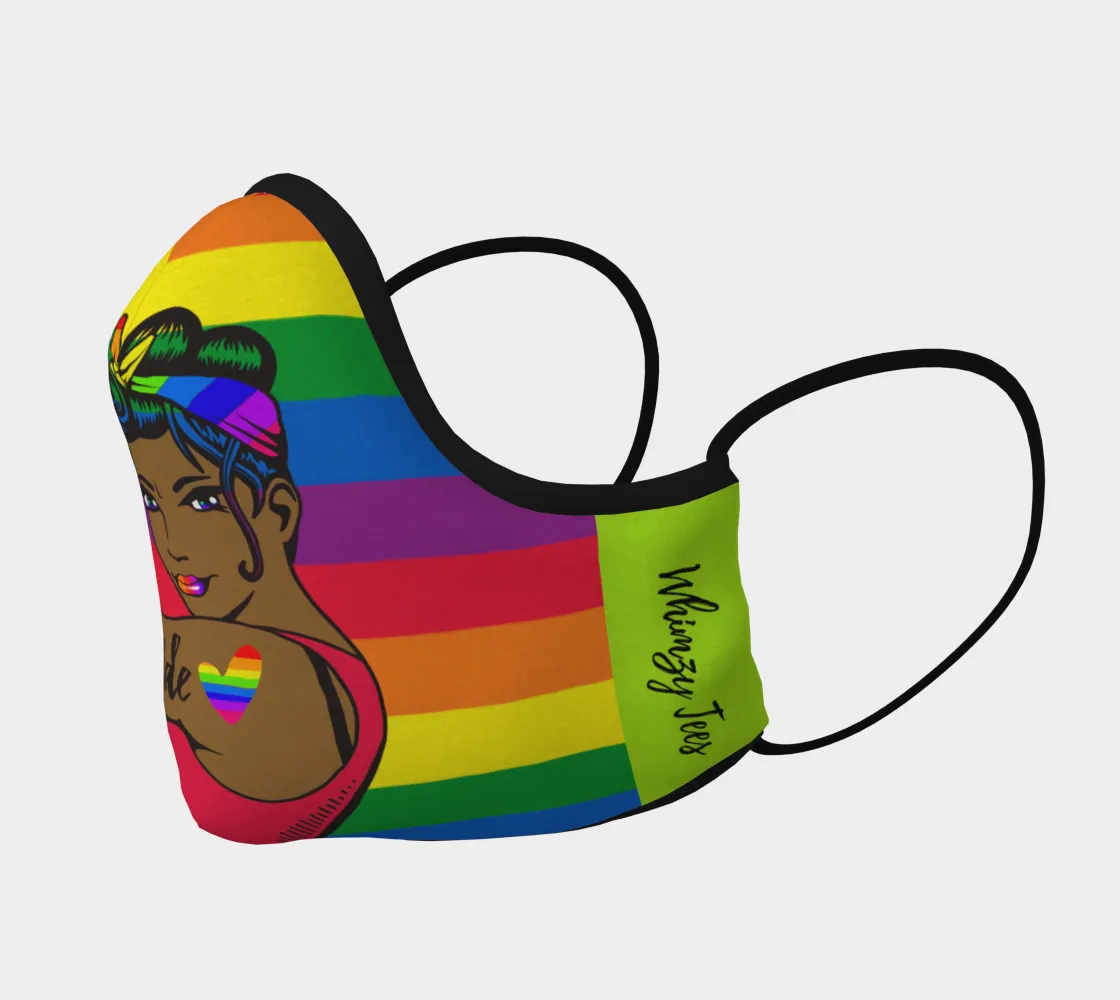 Prideful Rose Rainbow Face Mask