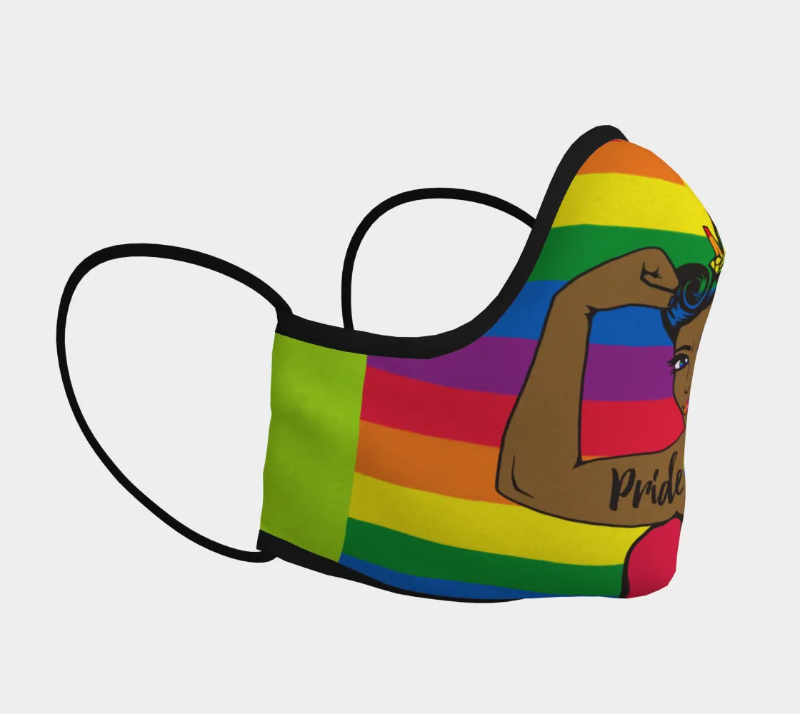 Prideful Rose Rainbow Face Mask