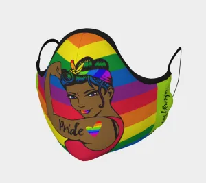 Prideful Rose Rainbow Face Mask