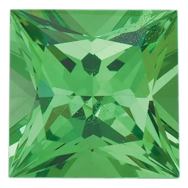 Princess Cut Tsavorite Garnet Natural Gemstones