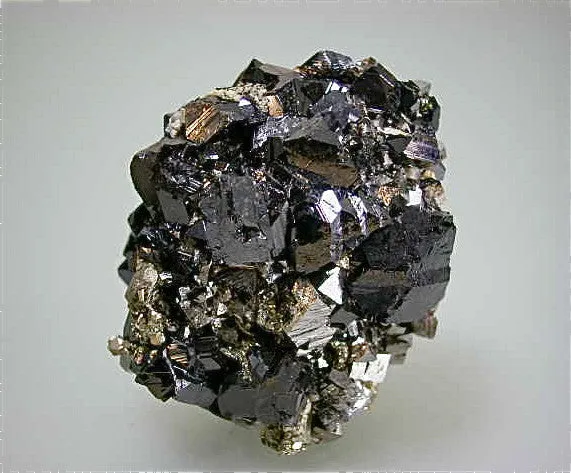 Pyrite after Pyrrhotite with Sphalerite and Arsenopyite, Trepca Complex, near Mitrovica, Kosovska Municipality, Kosovo Small cabinet 3.5 x 4.5 x 5.5 cm $125. Online 10/16 SOLD