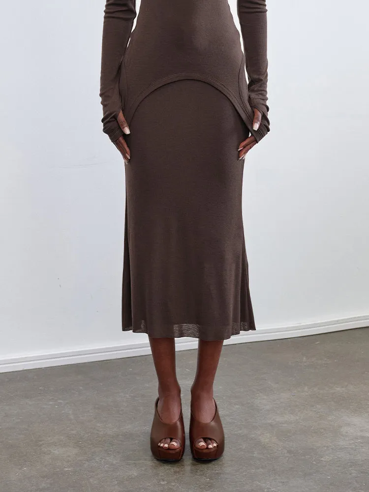 "Take A Walk" Elastic Fitted Fishtail Skirts
