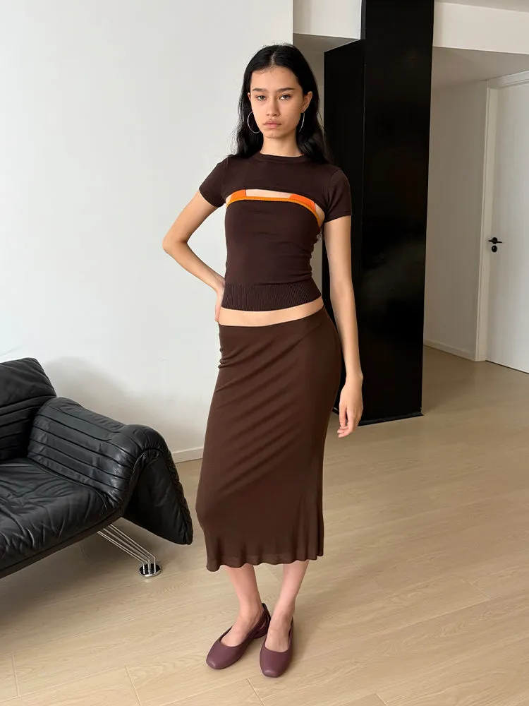 "Take A Walk" Elastic Fitted Fishtail Skirts