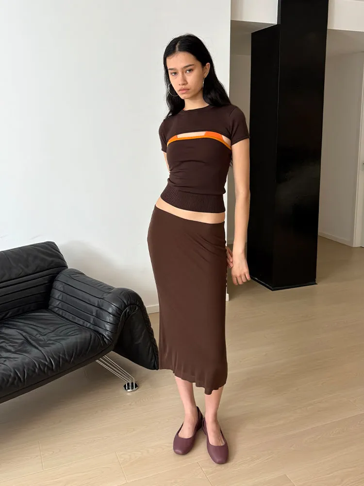 "Take A Walk" Elastic Fitted Fishtail Skirts
