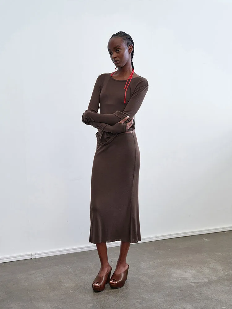 "Take A Walk" Elastic Fitted Fishtail Skirts