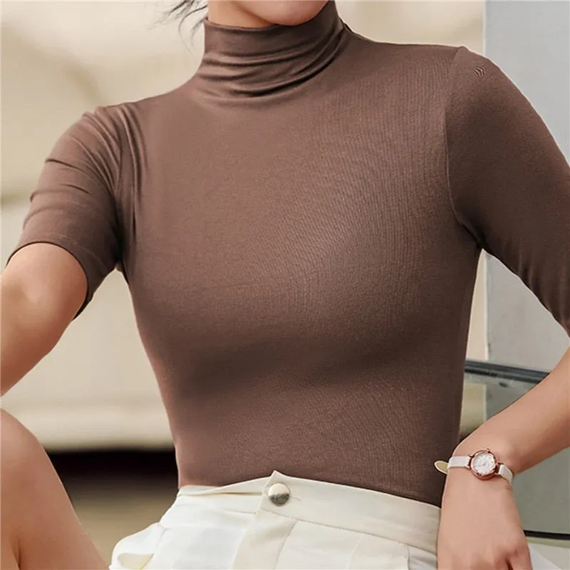 Raquel® | Classic seamless turtleneck sweater