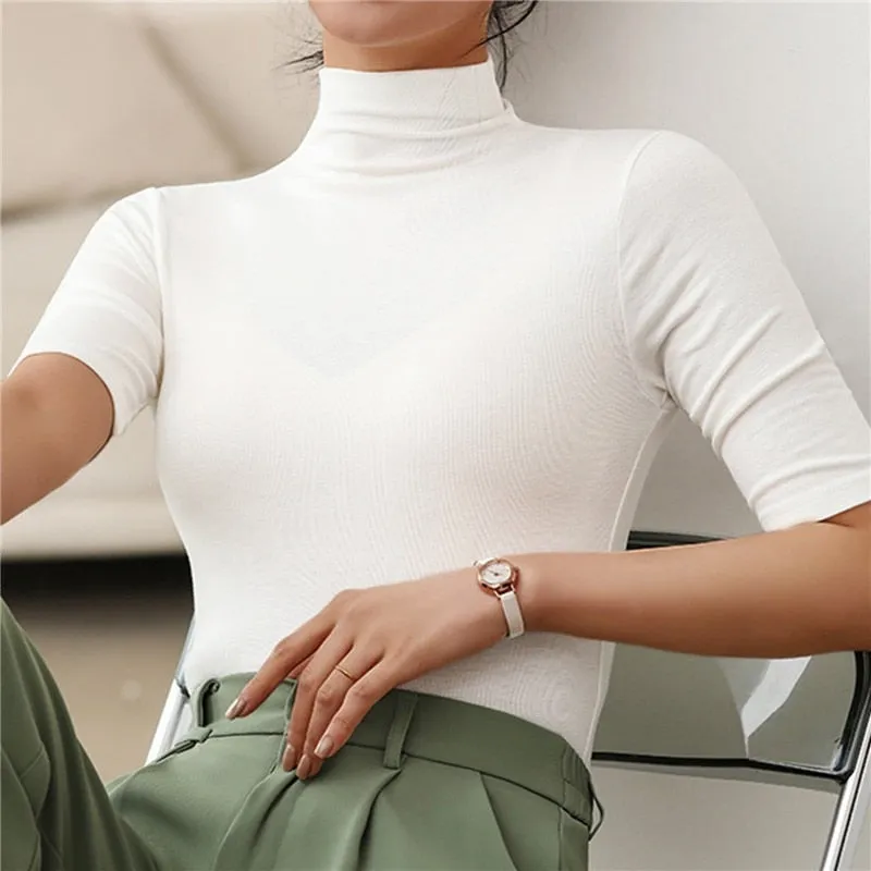 Raquel® | Classic seamless turtleneck sweater