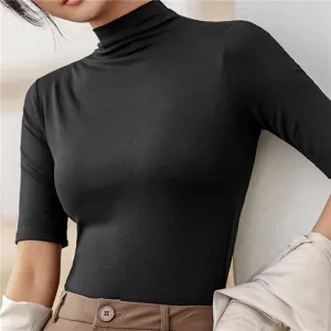 Raquel® | Classic seamless turtleneck sweater