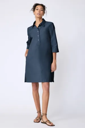 Rene Placket Dress - Summer Navy