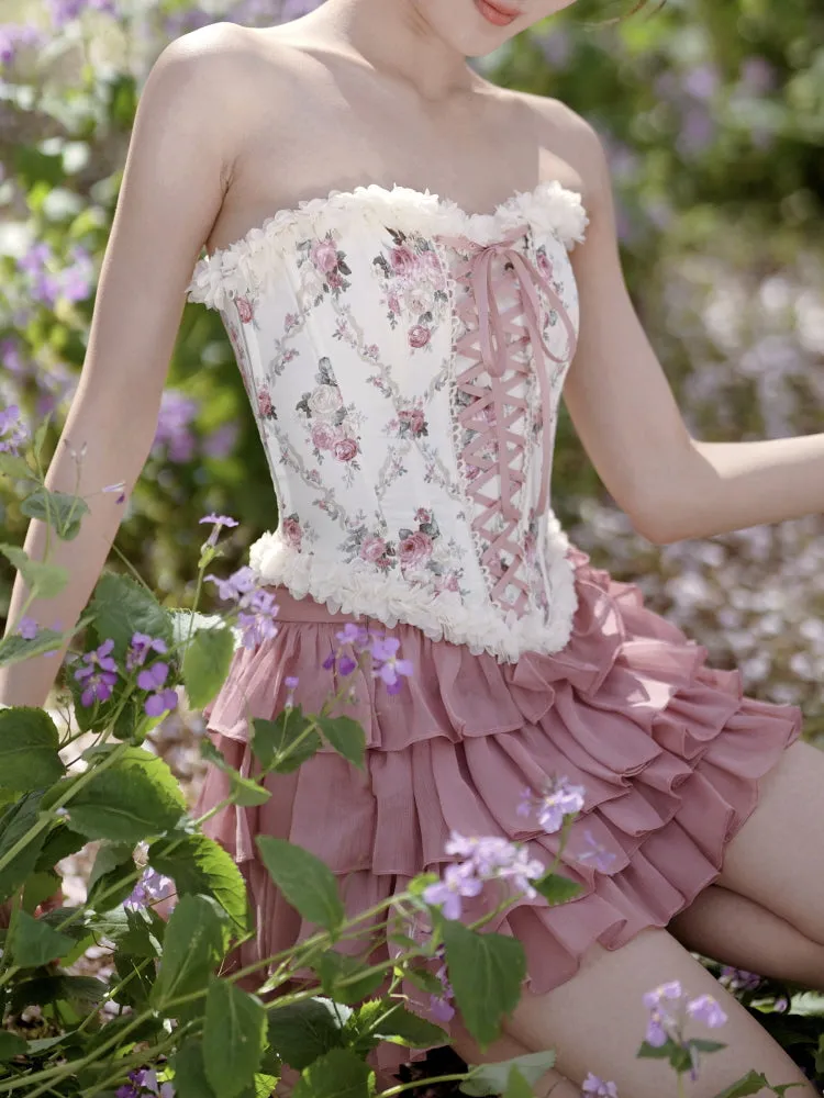 Rose Reverie Lace-Up Corset
