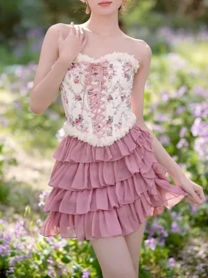 Rose Reverie Lace-Up Corset