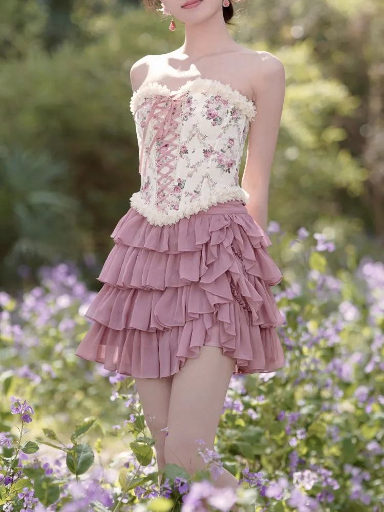 Rose Reverie Lace-Up Corset