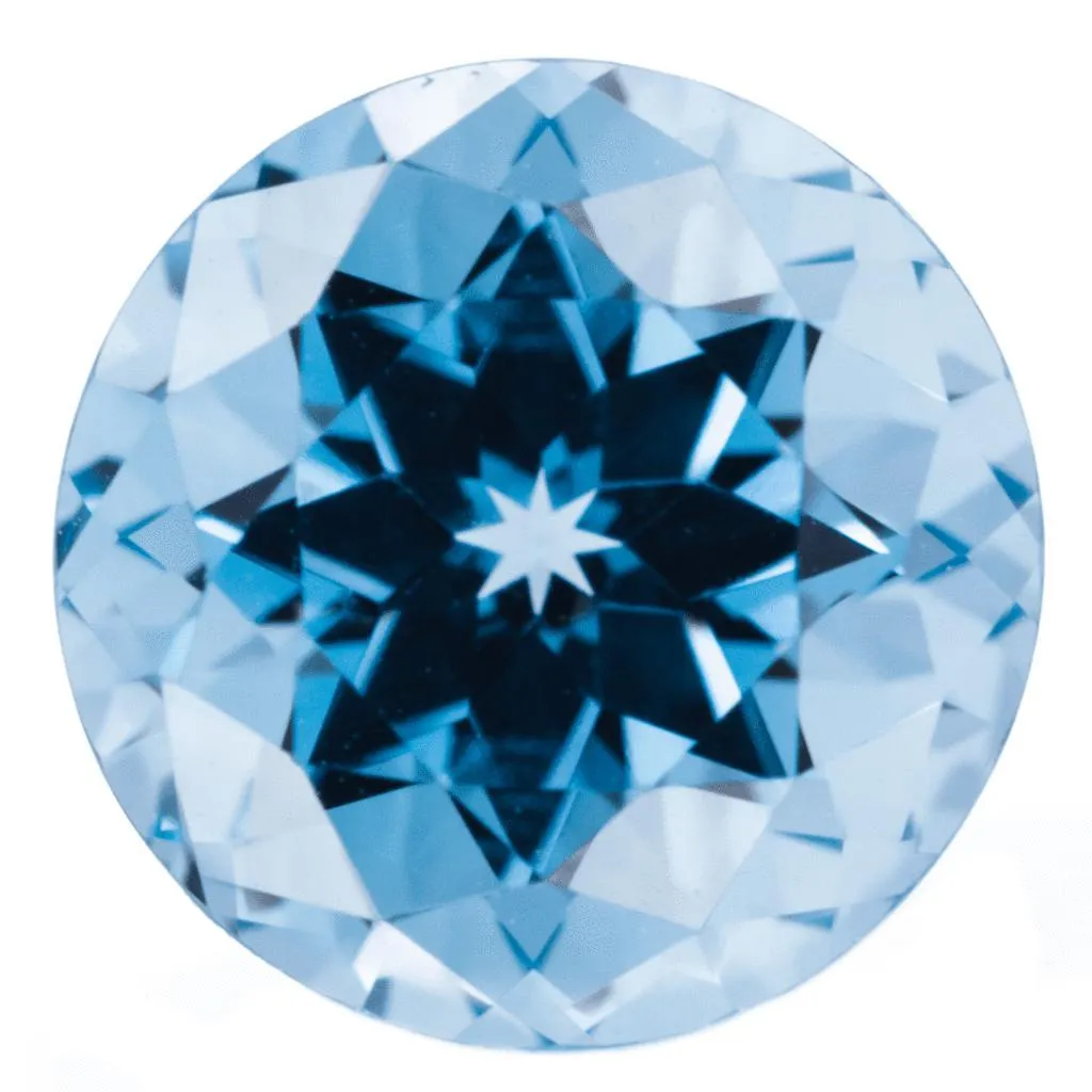Round Chatham Lab-Grown Aqua Blue Spinel Gems