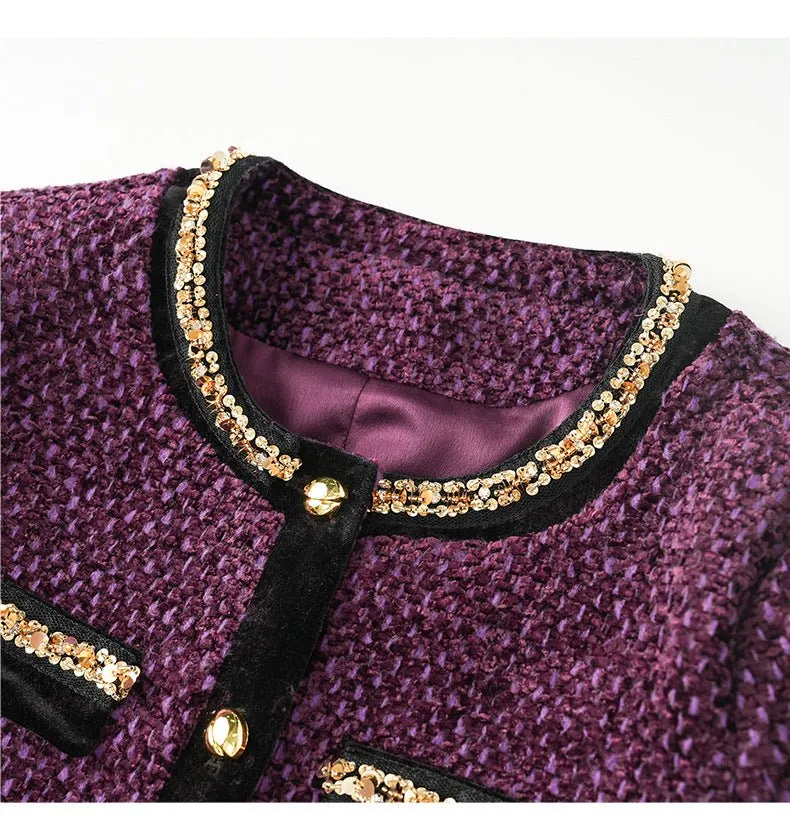 Royal Elegance Tweed Jacket – Chic & Unique