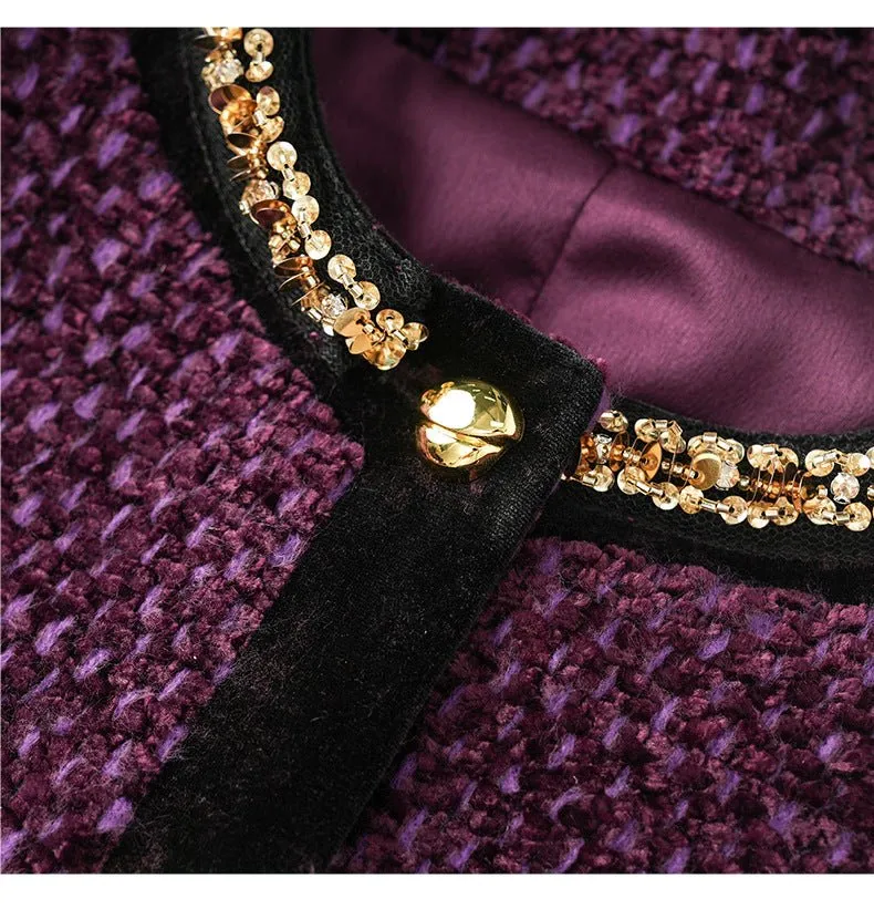 Royal Elegance Tweed Jacket – Chic & Unique